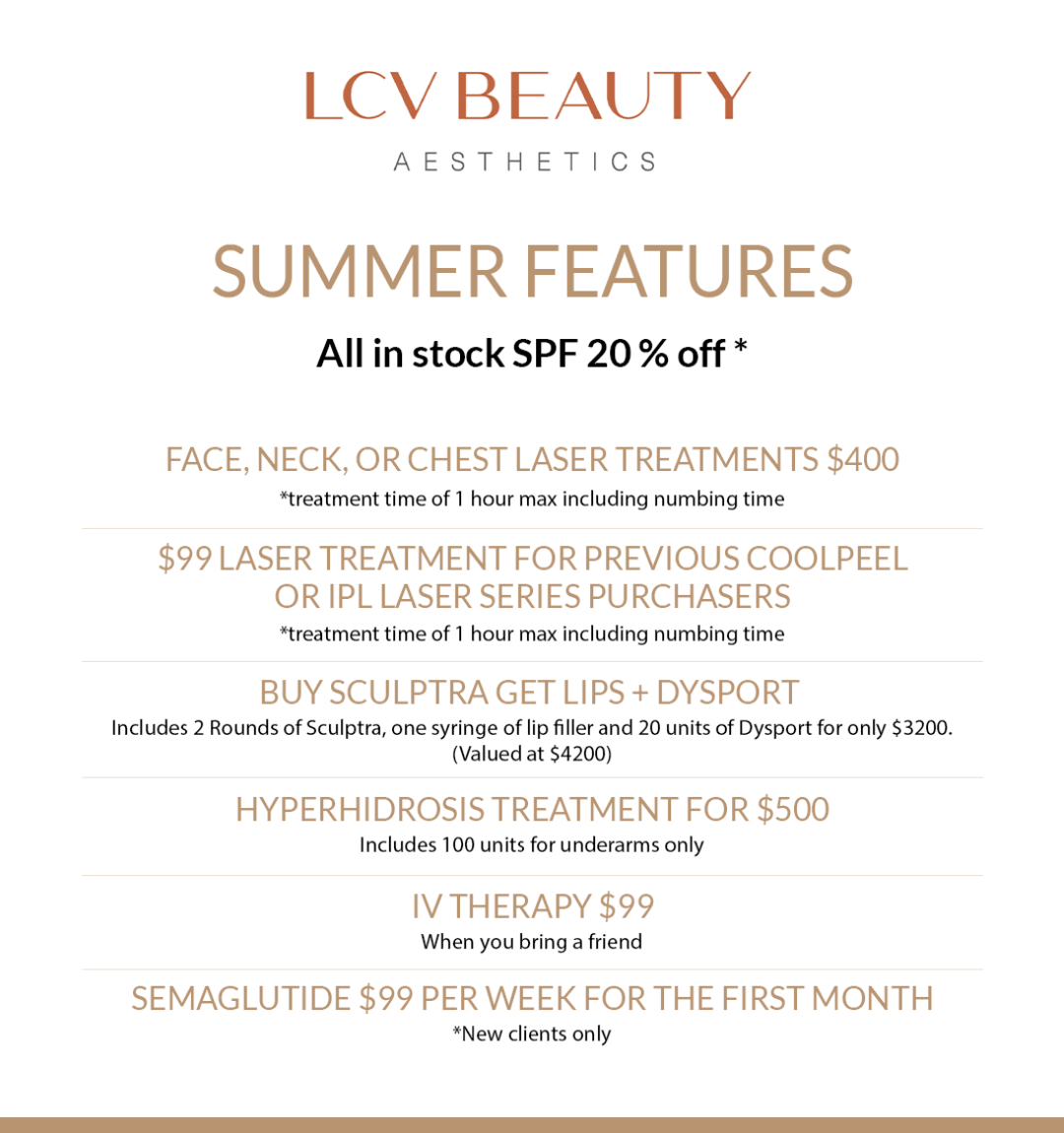 Specials - Lcv Beauty Aesthetics